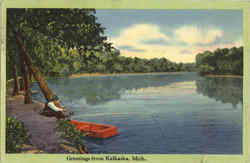 Greetings From Kalkaska Michigan Postcard Postcard