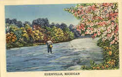 Greetings From Edenville Michigan Postcard Postcard