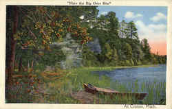 Here The Big Ones Bite Croton, MI Postcard Postcard