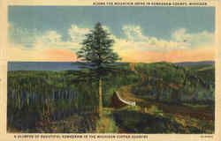 Along The Mountain Drive In Keweenaw County Postcard