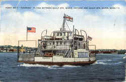 Ferry Boat Agoming, Sault Ste Postcard