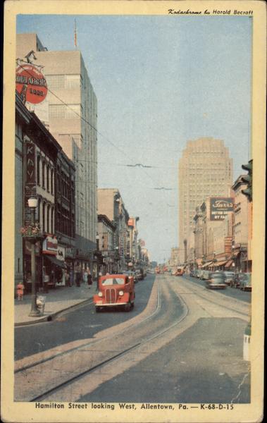 Hamilton Street looking West Allentown Pennsylvania