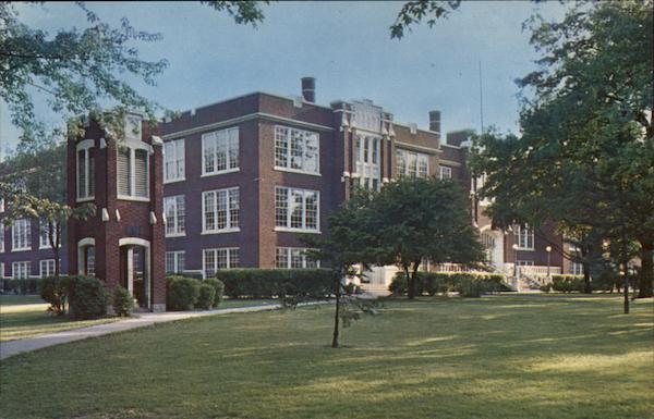 High School and Bell Tower Bucyrus Ohio
