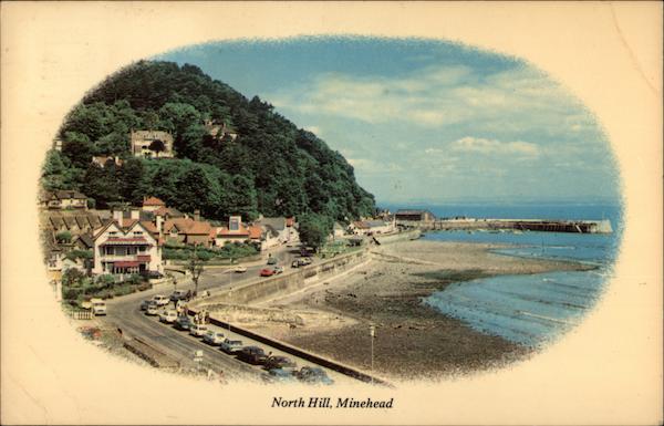 View of North Hill & Shoreline Minehead SOMERSET England