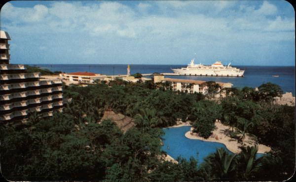 The New Wharf from the Sol Caribe Hotel Cozumel Mexico