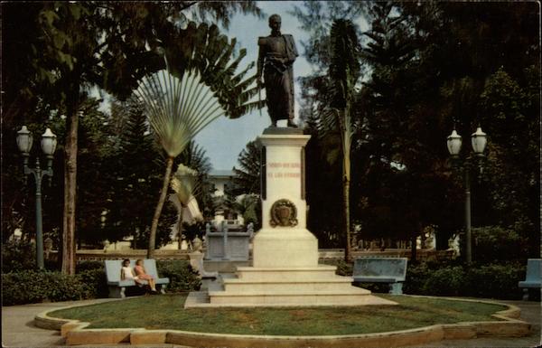 The Statue of Simon Bolivar Colon Panama