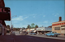 Main Street, Along Ann Arbor Trail Postcard