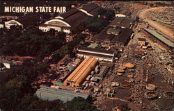 Aerial View of the Michigan State Fairgrounds, The Oldest State Fair in the Nation Detroit, MI Postcard Postcard