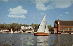 Saliboating on Lake Kalamazoo Postcard