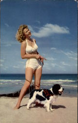 Strolling on the Beach Postcard