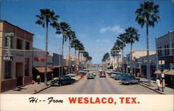 Texas Avenue Weslaco, TX Postcard Postcard