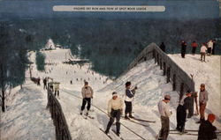 Hazard Ski Run and Tow, Split Rock Lodge Postcard