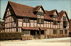 Shakespeare's Birthplace Stratford-upon-Avon, England Warwickshire Postcard Postcard