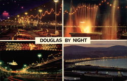 Various Views of Town by Night Postcard