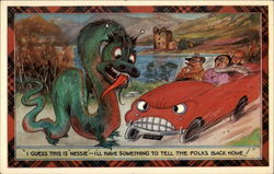 Cartoon of Nessie Postcard