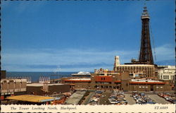 The Tower Looking North Blackpool, England Lancashire Postcard Postcard