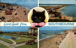 Good Luck - Various Views of Town Southbourne, England Dorset Postcard Postcard