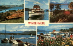 Various Views of Town Windermere, England Cumbria Postcard Postcard