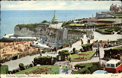 Victoria Gardens Broadstairs, KENT England Postcard Postcard