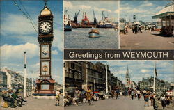 Various Views of Town Weymouth, England Dorset Postcard Postcard