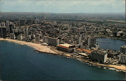 Aerial View of City Postcard