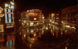 Piccadilly at Night London, England Postcard Postcard