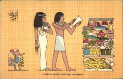 Mural Paintings of Nakht Postcard