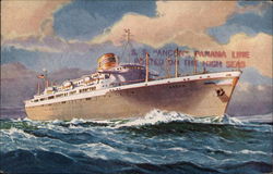 Panama Line - Twin Screw Steamships Postcard