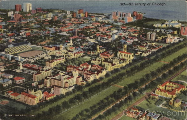 Bird's Eye View of University of Chicago Illinois