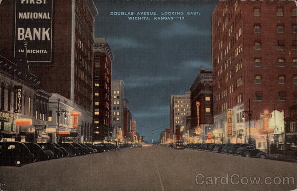 Douglas Avenue, Looking East Wichita Kansas