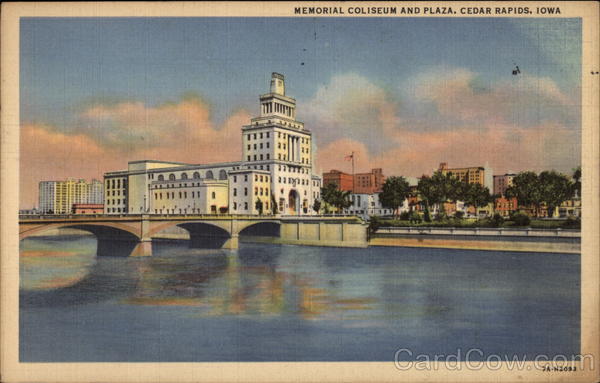 Memorial Coliseum and Plaza Cedar Rapids Iowa