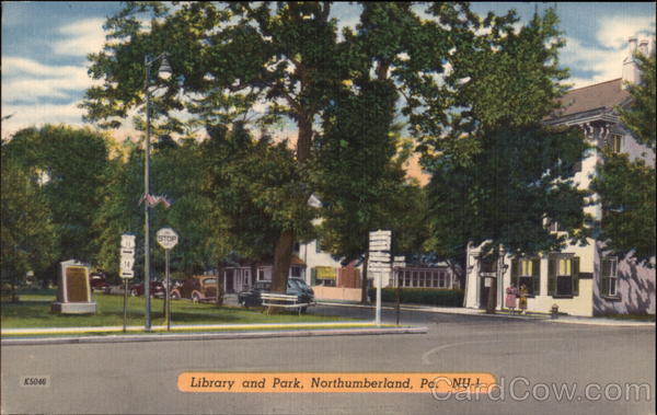 Library and Park Northumberland Pennsylvania