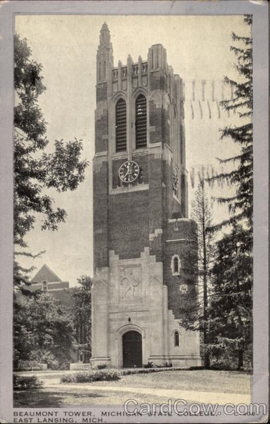 Beaumont Tower, Michigan State College East Lansing