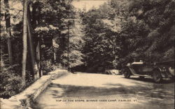 Top of the Steps, BonnieOaks Camp Fairlee, VT Postcard Postcard