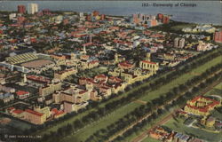 Bird's Eye View of University of Chicago Postcard