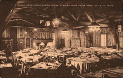 Starved Rock Lodge Dining Room, Starved Rock State Park Postcard