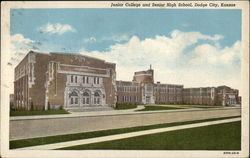 Junior College and Senior High School Dodge City, KS Postcard Postcard