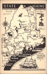 State of Maine Postcard