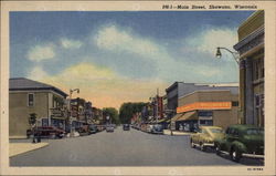 Main Street Shawano, WI Postcard Postcard