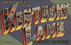 Greetings from Kentucky Lake, Western Kentucky Postcard