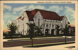 Auditorium, University of Kansas Postcard