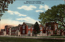 Memorial Union Building, Purdue University Postcard