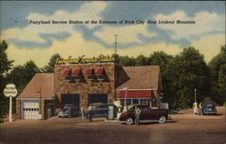 Fairyland Service Station at the Entrance of Rock City Atop Lookout Mountain Tennessee Postcard Postcard