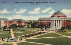 Central Campus Quadrangle at Southern Methodist University Postcard