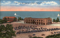 Arcade Hotel and Pavilion in Indiana Dunes State Park Postcard