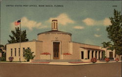 United States Post Office in Miami Beach Postcard