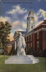 Noah Webster Statue West Hartford, CT Postcard Postcard