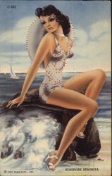 Seashore Senorita Postcard