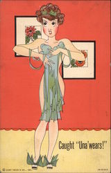 Caught "Una'wears!" Postcard