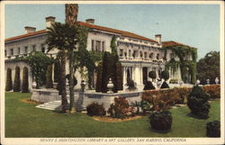 Henry E. Huntington Library and Art Gallery Postcard